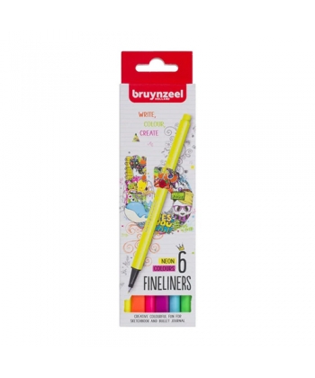 Fineliner Bruynzeel 6/Pack Neon 60241106