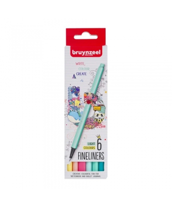 Fineliner Bruynzeel 6/Pack Light 60241306
