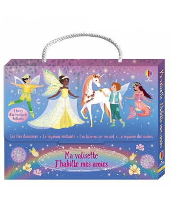 J Habille Amies Ma Valisette - Fees Danseuses Royaume Enchante Licornes Arc-En-Ciel Royaume Sirenes