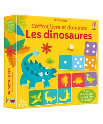 Les Dinosaures - Coffret Livre Et Dominos