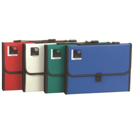 Expanding File Deli Pp A4 12 Pockets Twin Color 5559