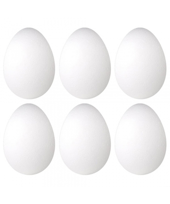 Styropor Egg 7Cm 6Pcs/Pack
