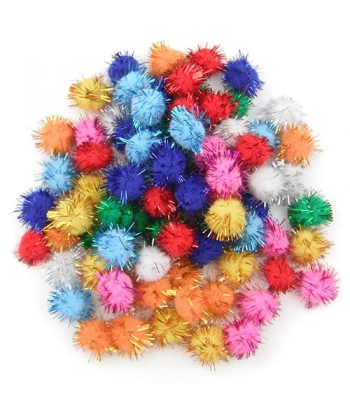 Pompon Glitter 2.5Cm Craft For All