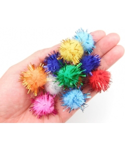 Pompon Glitter 2.5Cm Craft For All
