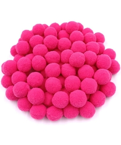 Craft For All Pompon 25Mm 30Pcs/Pack Red Fushia Ca-34