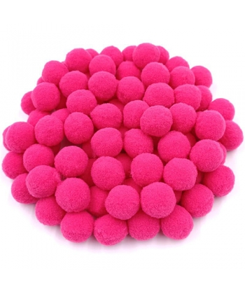 Craft For All Pompon 25Mm 30Pcs/Pack Red Fushia Ca-34