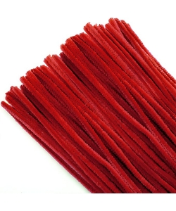 Craft For All Chenille Stems 06Mm 48Pcs/Pack 30Cm Fluo Red C