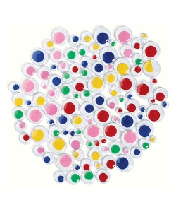 Craft For All Colored Adhesive Eyes 75Pcs Assorted Size Ca-2