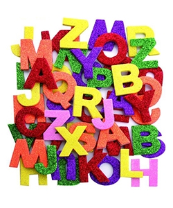 Letters Glitter Shapes Craft For All Foam