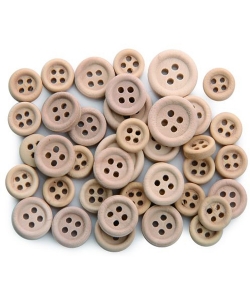 Craft For All Wooden Buttons Natural 10Mm 20Pcs 12Mm 15Pcs 1