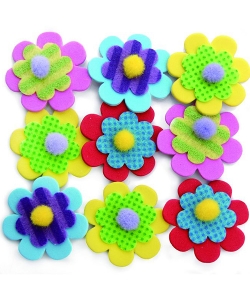 Craft For All Felt Shapes Flowers 12Pcs/Pack Ca-478