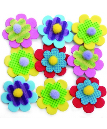 Craft For All Felt Shapes Flowers 12Pcs/Pack Ca-478