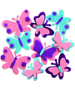 Craft For All Felt Shapes Butterflies 12Pcs/Pack Ca-479