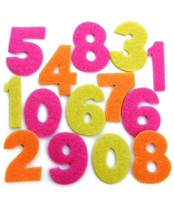 Craft For All Felt Shapes Numbers 60Pcs/Pack Ca-492