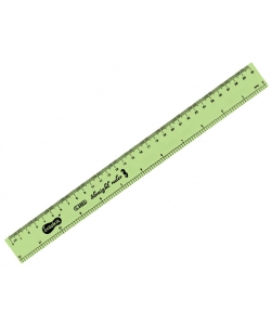 Ruler Flexoffice Plastic 30cm 12Inches Transparent Green Sr-03