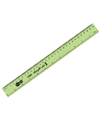 Ruler Flexoffice Plastic 30cm 12Inches Transparent Green Sr-03