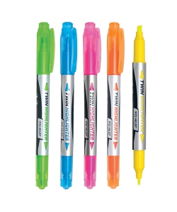 Highlighter Flexoffice Twin Yellow Fo-Hl07