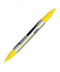 Highlighter Flexoffice Twin Yellow Fo-Hl07