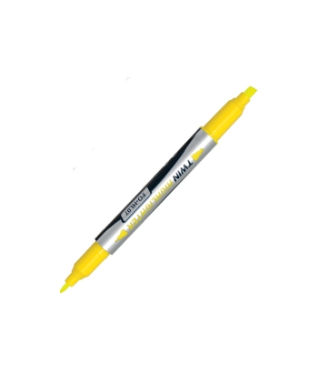 Highlighter Flexoffice Twin Yellow Fo-Hl07