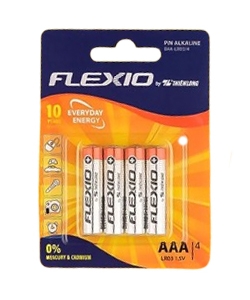 Battery Flexoffice Aaa Alkaline 4/Pack Baa-Lr03/4