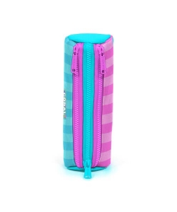 Pencil Case Coral High Kids Striped Triangular 3 Comp. Turquoise Pink 22087
