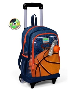 Backpack Coral High Kids Basketball Dark Blue Trolley Large 3 Comp. 23966