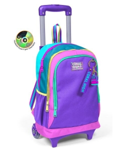 Backpack Coral High Kids Pastel Multicolor Trolley Large 3 Comp. 23959