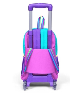 Backpack Coral High Kids Pastel Multicolor Trolley Large 3 Comp. 23959