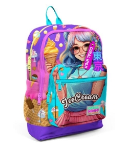 Backpack Coral High Kids Ice Cream Girl Large 2 Comp. 23773