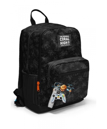 Backpack Coral High Kids Drone Large 2 Comp. Black 23691