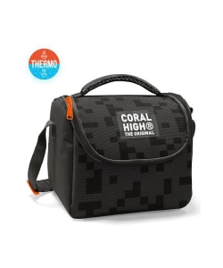 Lunch Bag Coral High Kids Block Patterned Thermo Black 22794