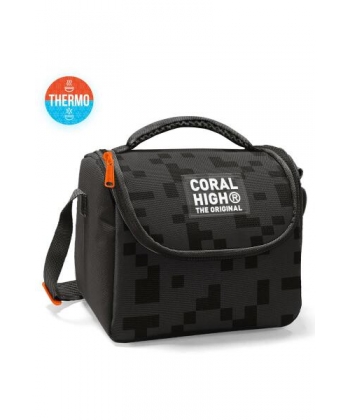 Lunch Bag Coral High Kids Block Patterned Thermo Black 22794