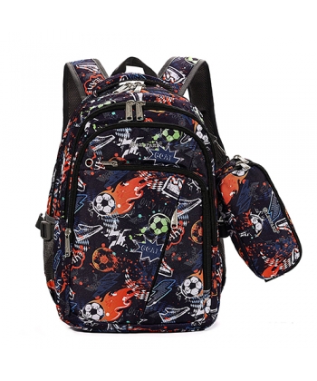 Backpack Leopard 4 Comp Football Set 4Pcs 25114