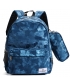 Backpack Leopard 2 Comp Printed Blue Set 2Pcs 25072