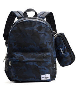 Backpack Leopard 2 Comp Army Blue Set 2Pcs 25052