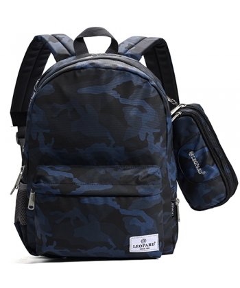 Backpack Leopard 2 Comp Army Blue Set 2Pcs 25052