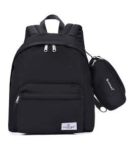 Backpack Leopard 1 Comp Black Set 2Pcs 25001