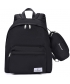 Backpack Leopard 1 Comp Black Set 2Pcs 25001