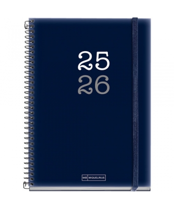 Diary Mr College 150X213 Pp 1Dpp W/Elastic Blue 26889