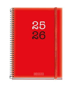 Diary 2025-2026 Mr College W/Elastic Red