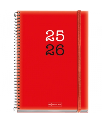 Diary 2025-2026 Mr College W/Elastic Red