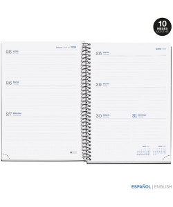 Diary 2025-2026 Mr College W/Elastic Red