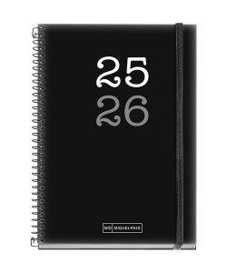 Diary Mr Activa 117 X174 Pp 1Dpp W/Elastic Black 26819