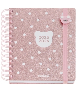 Diary Mr B2F 1Dpp Pink Glitter 27628