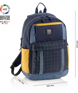 Backpack Mr Amsterdam Rider Squared Large 2 Comp. Black 19517