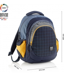 Backpack Mr Berlin Rider Squared Large 2 Comp.Black 19518