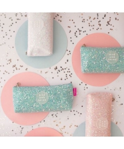 Pencil Case Mr Back To Basics Shinny Pink 16585