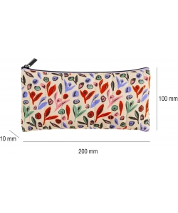 Pencil Case Mr Leaves The Wind Flat Padded Flowers 37283
