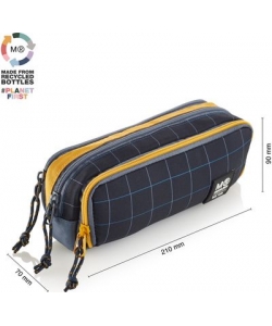 Pencil Case Mr Rider Squared 3 Comp. Black 19540