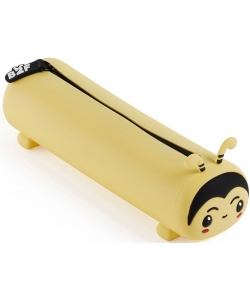 Pencil Case Mr Back 2 Fun Silicone Keep Calm Bee Round 19359